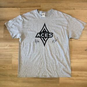 Las Vegas Aces Signed Shirt Kelsey Plum Kierstan Bell WNBA Collectible Sz XL